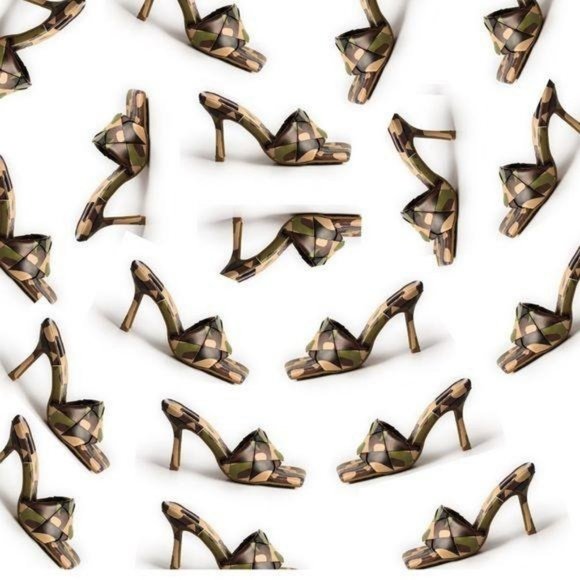 Camo Woven Square Toe  Mule - Picture 3 of 8